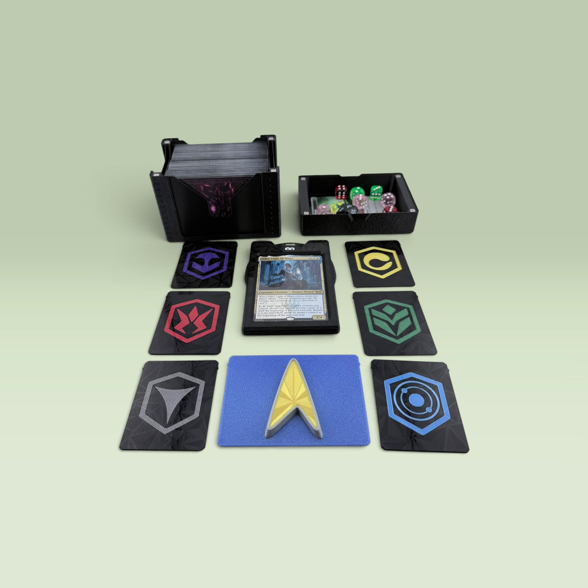 Enterprise Universal DeckDock – Magic The Gathering Deck Box with Counter & Token Tray