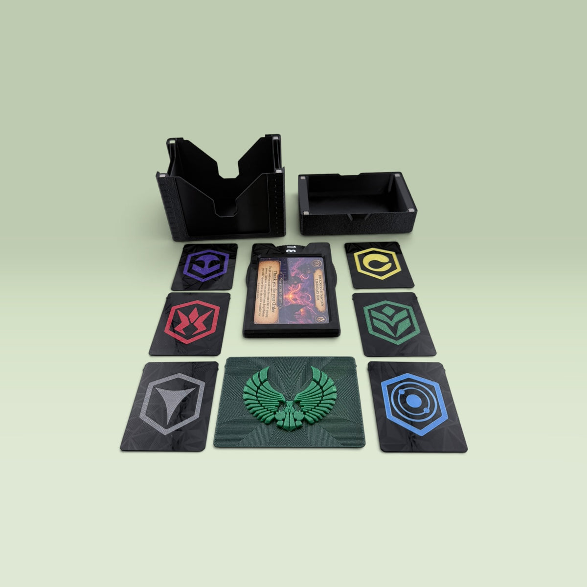 Jolan'tru Universal DeckDock – Magic The Gathering Deck Box with Counter & Token Tray