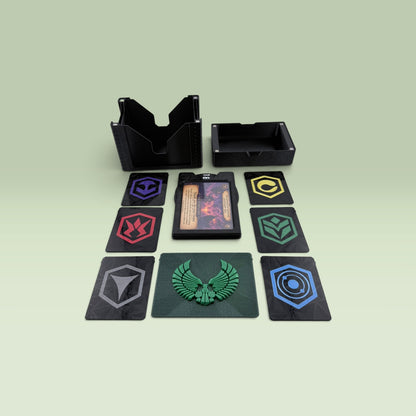Jolan'tru Universal DeckDock – Magic The Gathering Deck Box with Counter & Token Tray