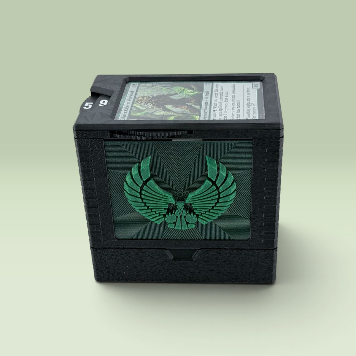 Jolan'tru Universal DeckDock – Magic The Gathering Deck Box with Counter & Token Tray