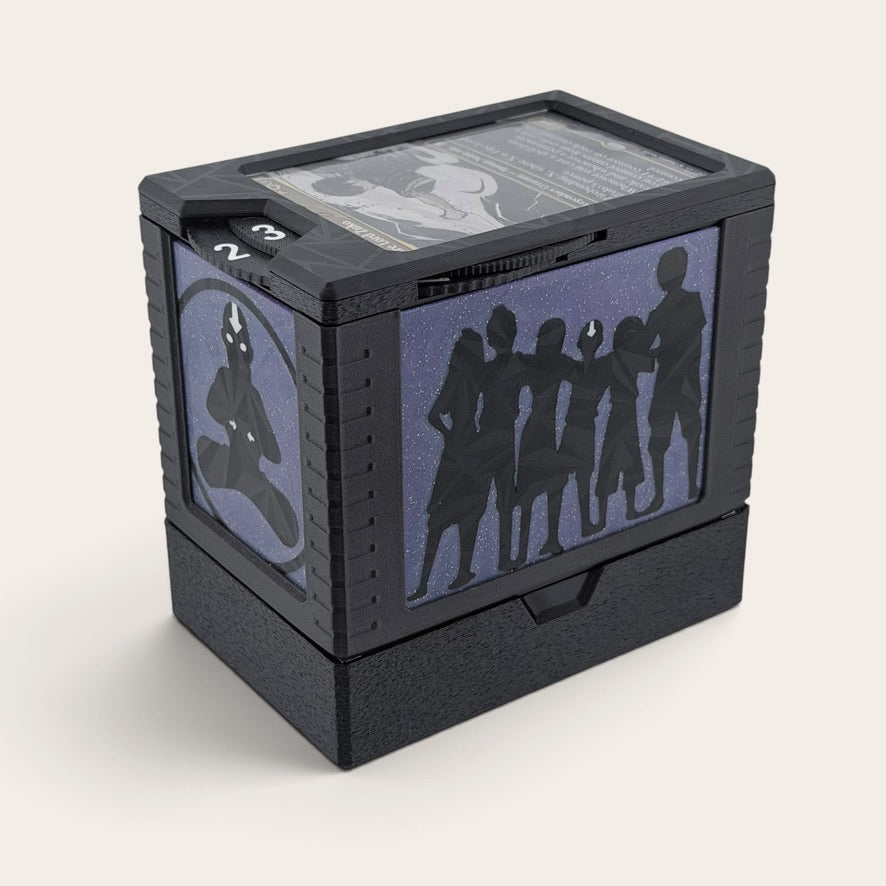 The Gaang - DeckDock universel - Boîte de deck inspirée d'Avatar avec compteur et plateau à jetons pour Magic The Gathering et plus (Copie)