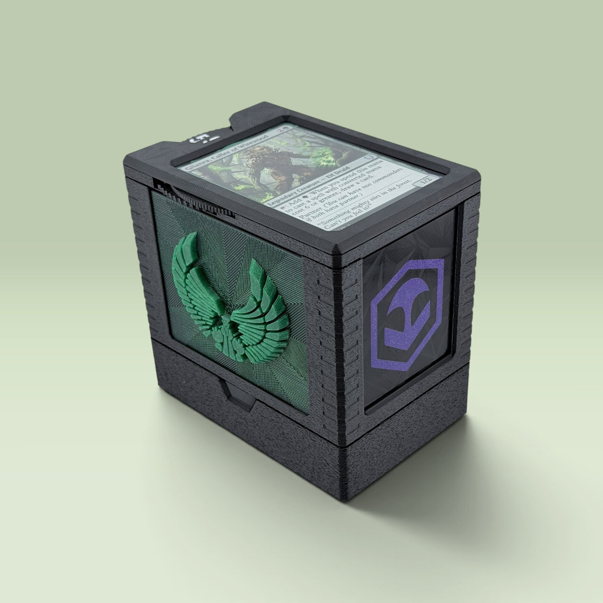 Jolan'tru Universal DeckDock – Magic The Gathering Deck Box with Counter & Token Tray