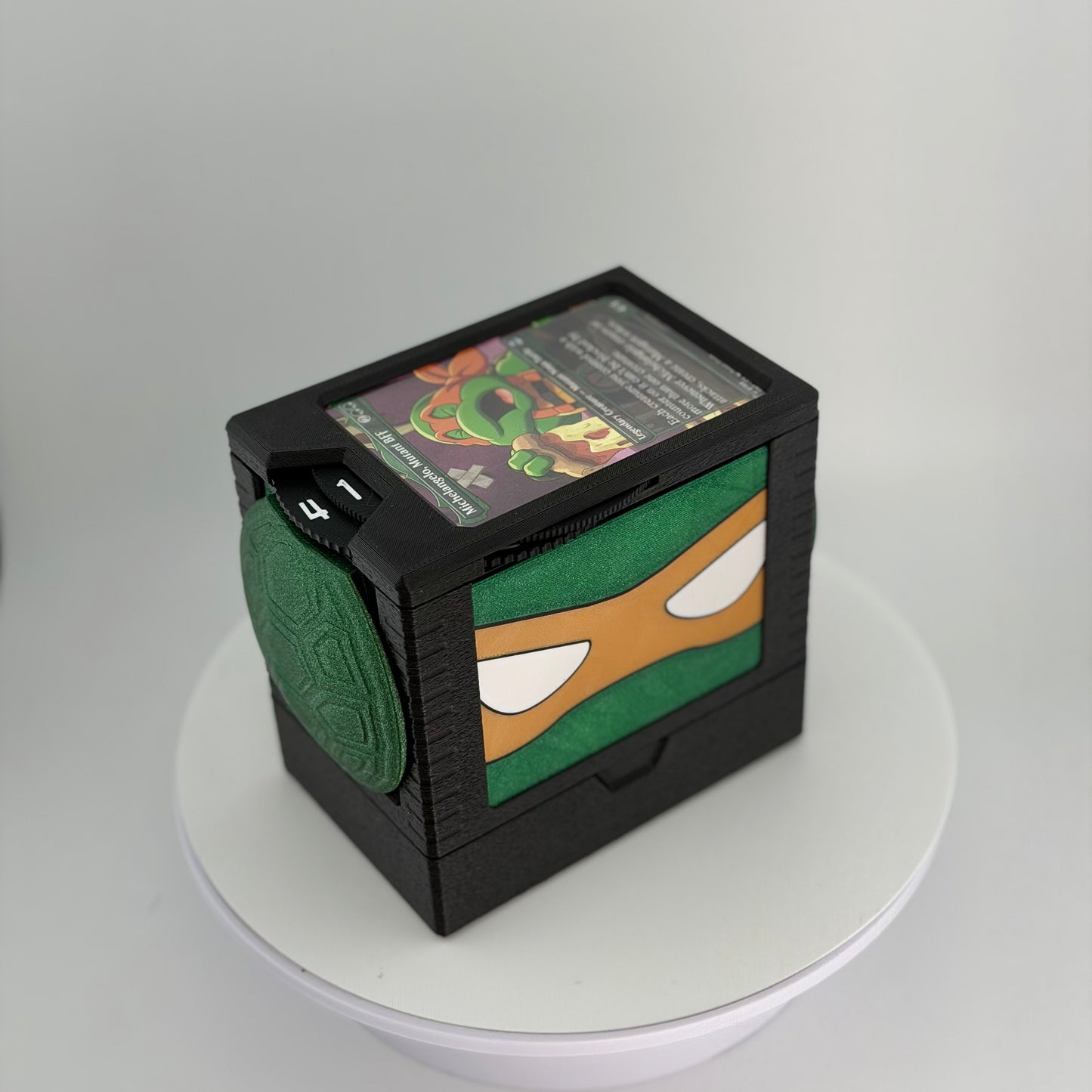 Turtle Power - Universal DeckDock - Von Schildkröten inspirierte Deckbox mit Zähler und Token-Fach für Magic The Gathering und mehr