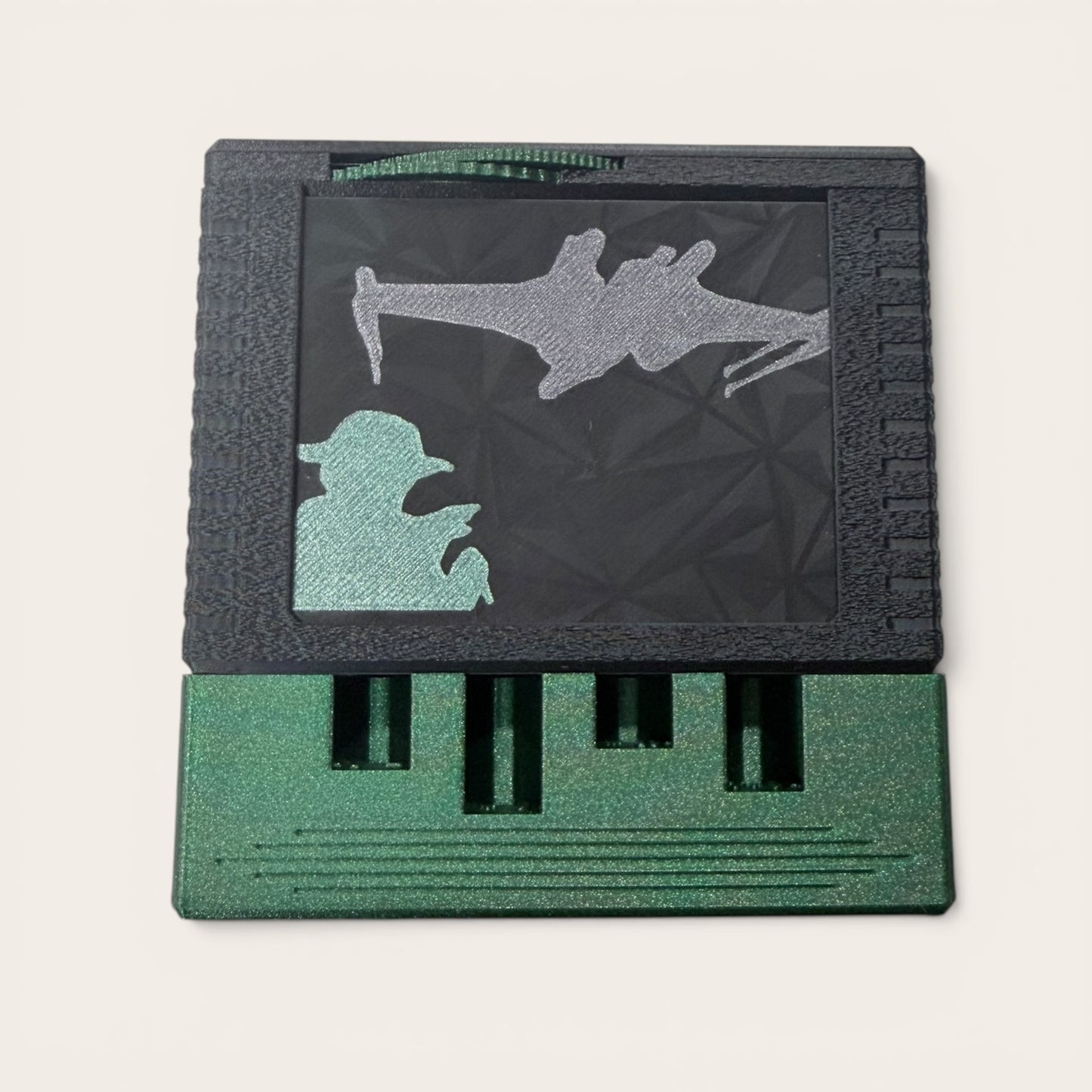 Faire ou ne pas faire – Universal DeckDock – Boîte de jeu inspirée de Yoda avec plateau pour compteurs et jetons pour Star Wars Unlimited et plus