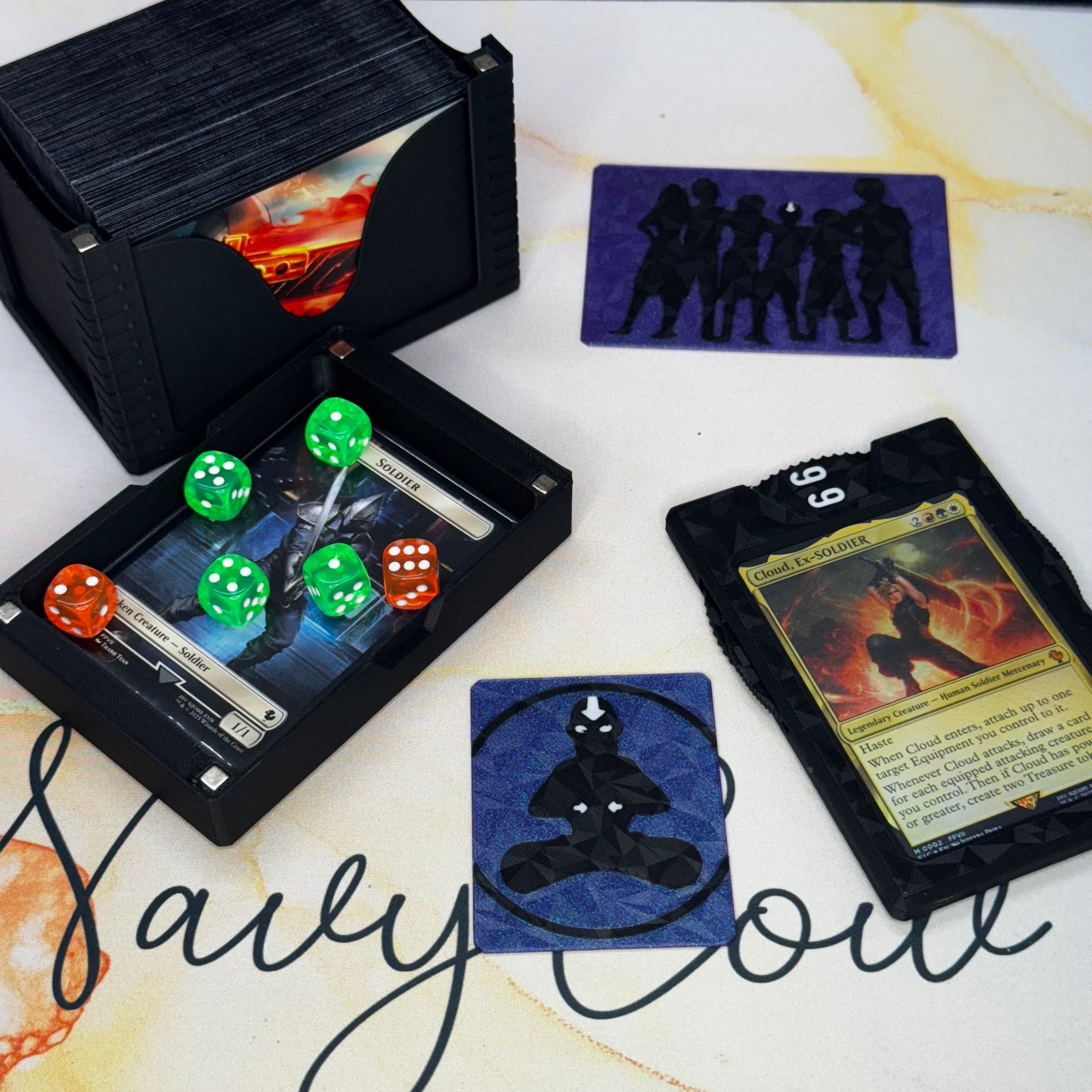 The Gaang - Universal DeckDock - Avatar inspired deck box with Counter and Token Tray for Magic The Gathering and more (Copy)