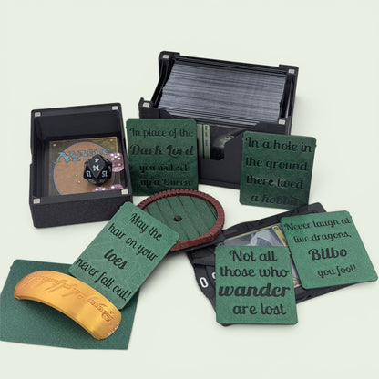 My Precious’s - Universal DeckDock - Hobbit inspired deck box with Counter and Token Tray for Magic The Gathering and more
