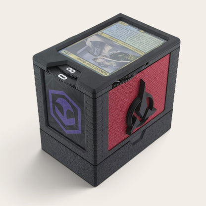 Qapla - Universal DeckDock - Klingon inspired deck box with Counter and Token Tray for Magic The Gathering and more