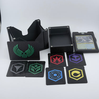 Jolan'tru - Universal DeckDock - Romulan inspired deck box with Counter and Token Tray for Magic The Gathering and more