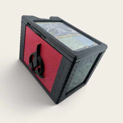 Qapla - Universal DeckDock - Klingon inspired deck box with Counter and Token Tray for Magic The Gathering and more