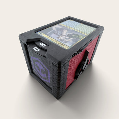 Qapla - Universal DeckDock - Klingon inspired deck box with Counter and Token Tray for Magic The Gathering and more