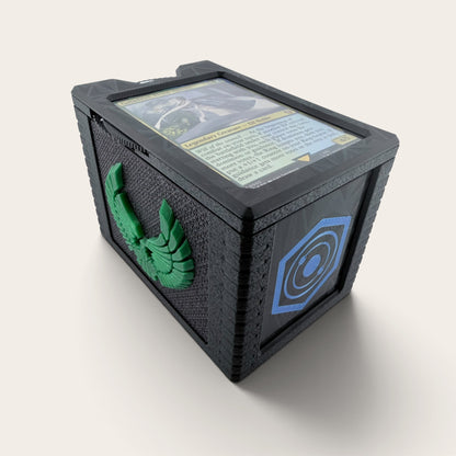 Jolan'tru - Universal DeckDock - Romulan inspired deck box with Counter and Token Tray for Magic The Gathering and more