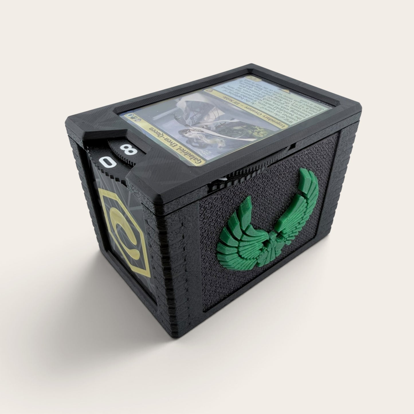 Jolan'tru - Universal DeckDock - Romulan inspired deck box with Counter and Token Tray for Magic The Gathering and more