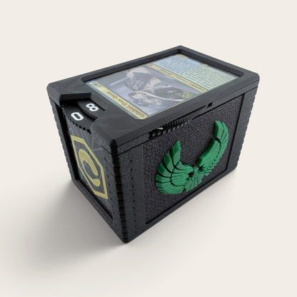 Jolan'tru - Universal DeckDock - Romulan inspired deck box with Counter and Token Tray for Magic The Gathering and more