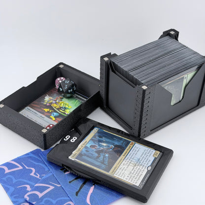 Demon Hunter Universal DeckDock – Magic The Gathering Deck Box with Counter & Token Tray