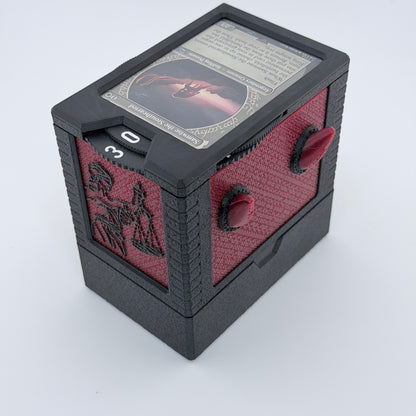 Justice is Blind Universal DeckDock – Magic The Gathering Deck Box with Counter & Token Tray