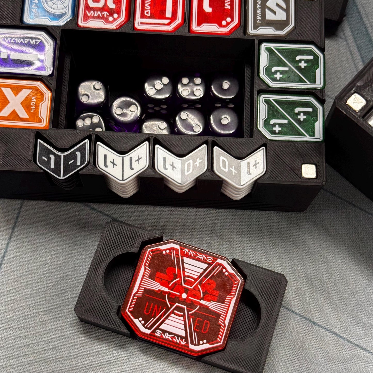 3-in-1 Tournament ready deck box set for Star Wars Unlimited: Counter, Token Tray & Deck Box