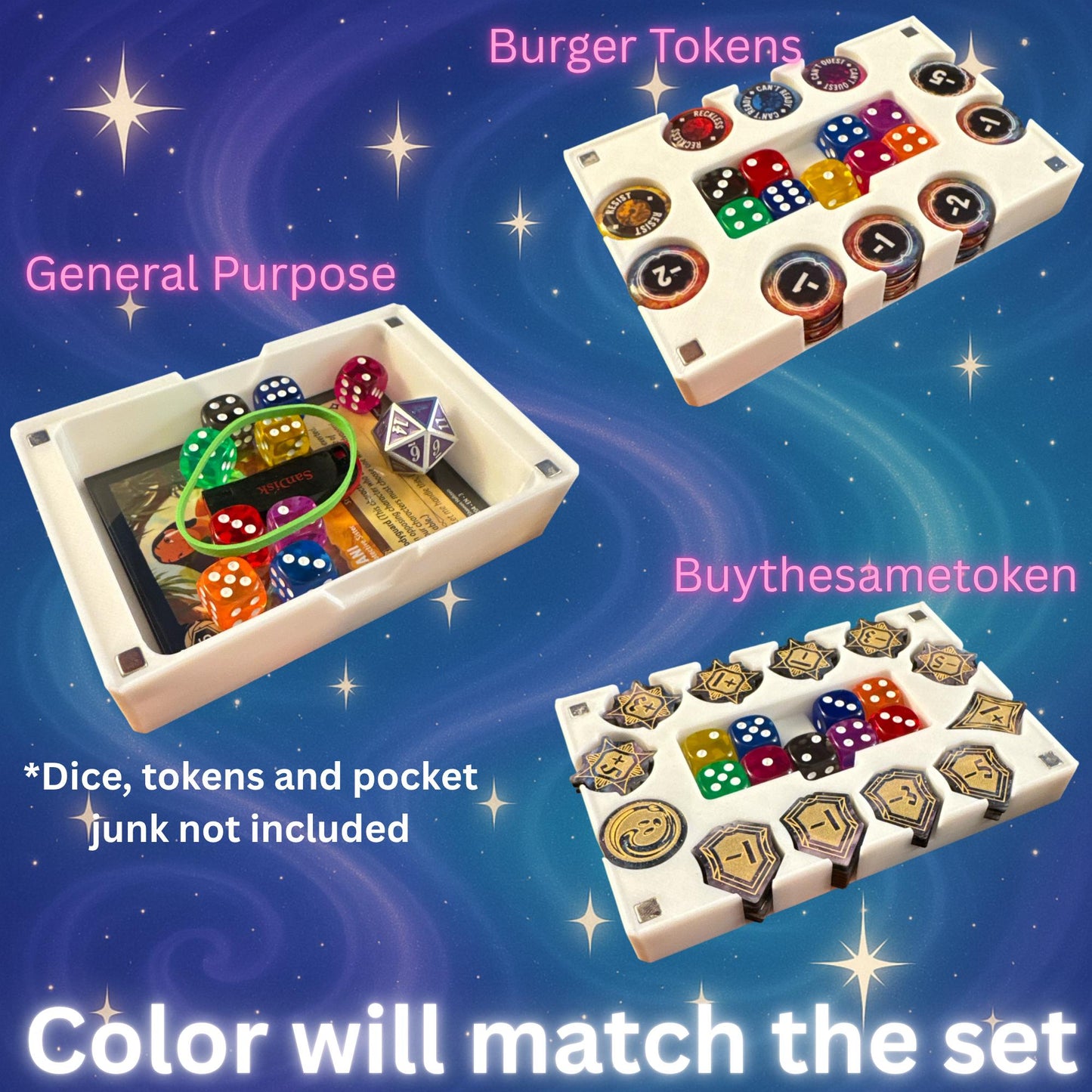 Fantasical Lorcana Deck Box Set: Token Tray, Lore Counter, Card Storage
