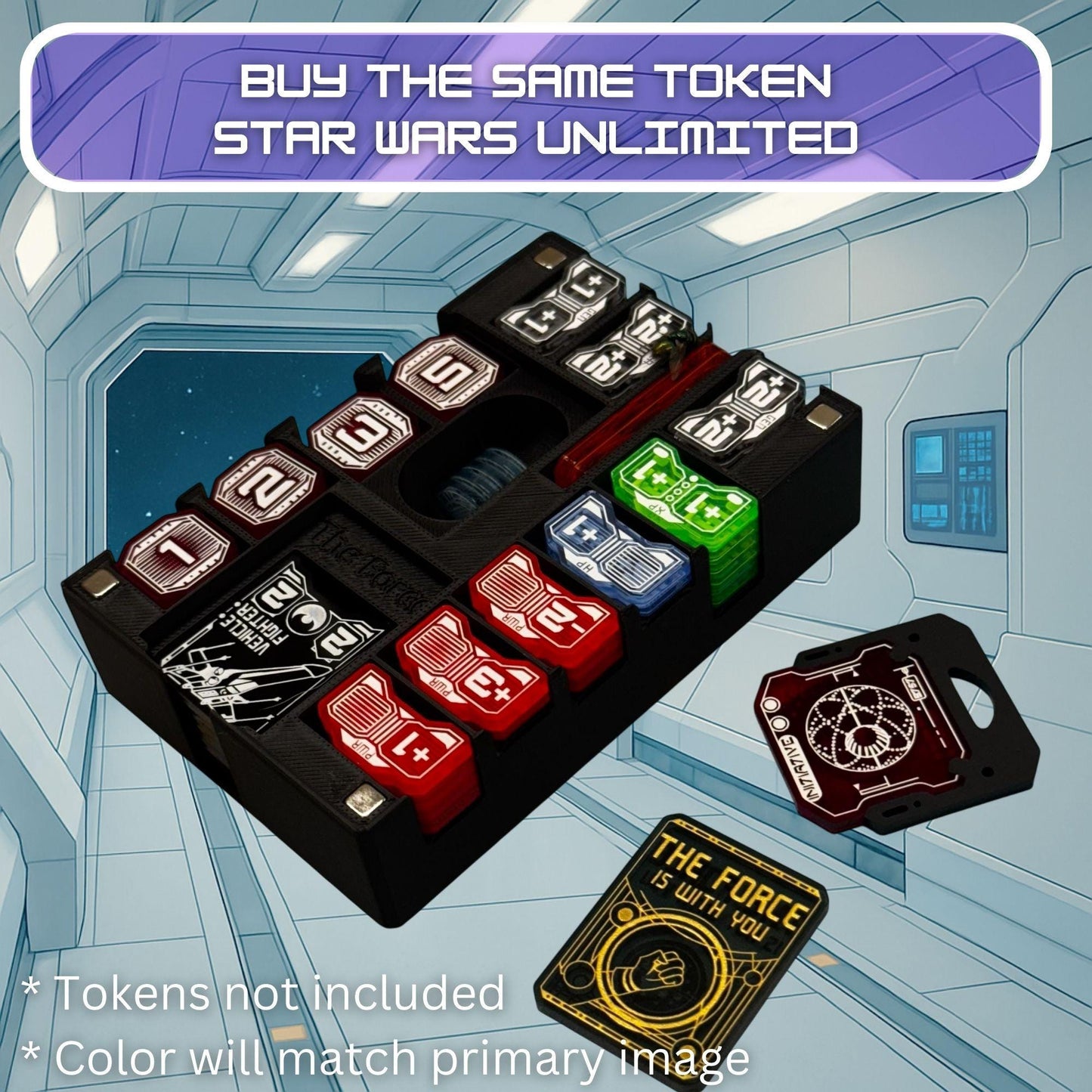 Old Ben - Universal DeckDock - Obi-Wan Inspired  deck box with Counter and Token Tray for Star Wars Unlimited and more