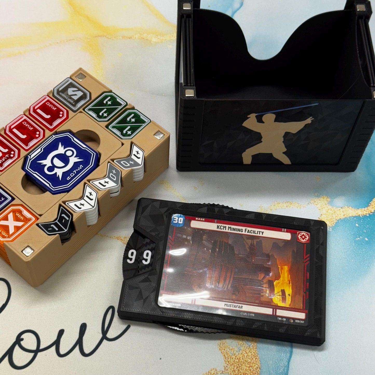 Old Ben - Universal DeckDock - Obi-Wan Inspired  deck box with Counter and Token Tray for Star Wars Unlimited and more
