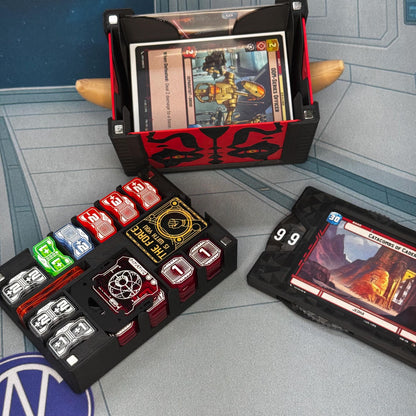 Sohn von Dathomir – Universelle DeckDock – von Darth Maul inspirierte Deck-Box mit Zähler und Token-Fach für Star Wars Unlimited und mehr
