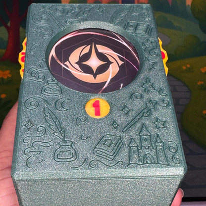 Emerald Lorcana Deck Box: Lore Counter, Token Tray & Card Storage
