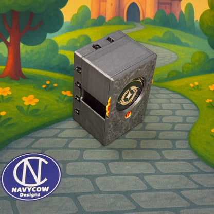 Steel Lorcana Deck Box: Lore Counter, Token Tray & Card Storage
