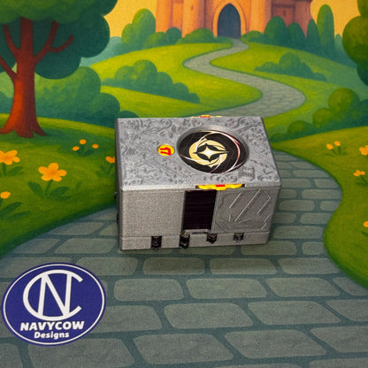 Steel Lorcana Deck Box: Lore Counter, Token Tray & Card Storage