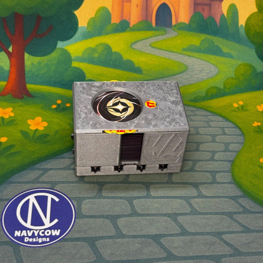Steel Lorcana Deck Box: Lore Counter, Token Tray & Card Storage