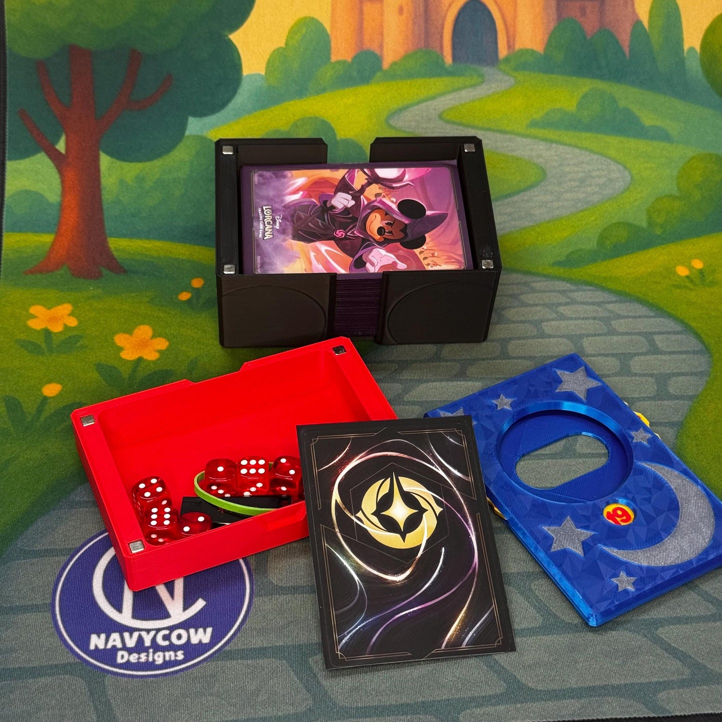 Fantasical Lorcana Deck Box Set: Token Tray, Lore Counter, Card Storage