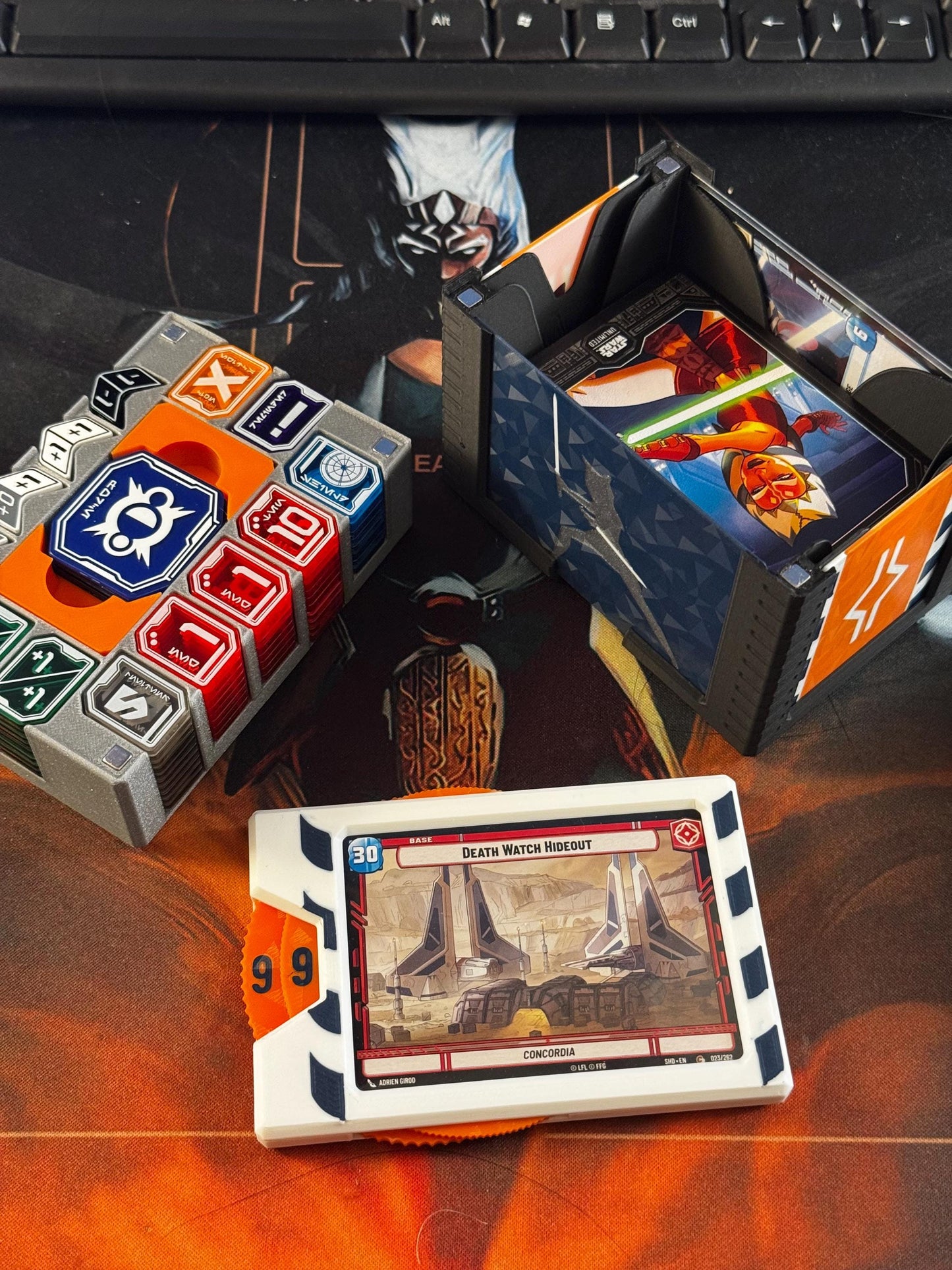 I am no Jedi! - Universal DeckDock - Ahsoka Tano inspired deck box with Counter and Token Tray for Star Wars Unlimited and more