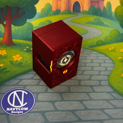 Ruby Lorcana Deck Box: Lore Counter, Token Tray & Card Storage