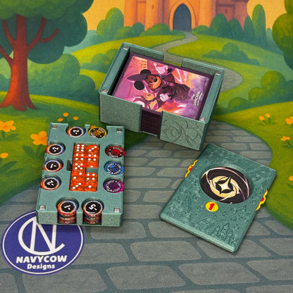 Emerald Lorcana Deck Box: Lore Counter, Token Tray & Card Storage