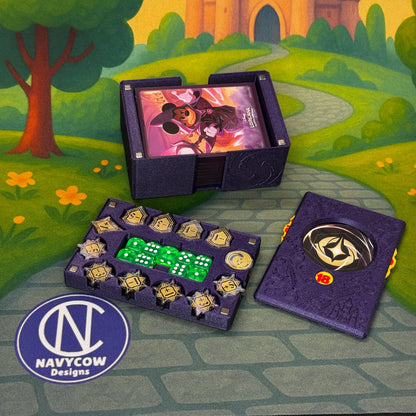 Amethyst Lorcana Deck Box: Lore Counter, Token Tray & Card Storage