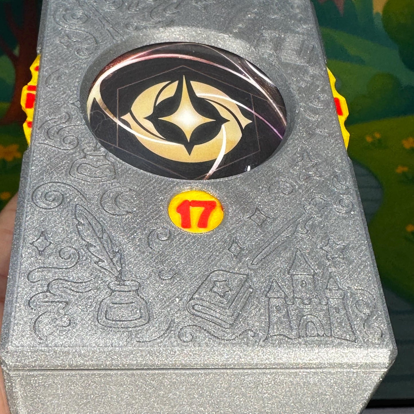 Steel Lorcana Deck Box: Lore Counter, Token Tray & Card Storage