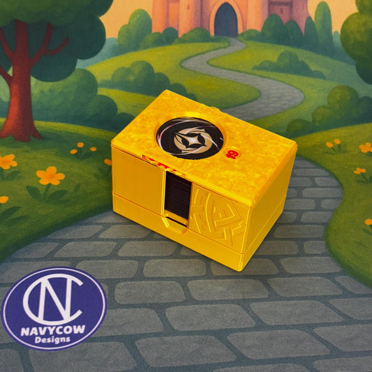 Amber Lorcana Deck Box: Lore Counter, Token Tray & Card Storage