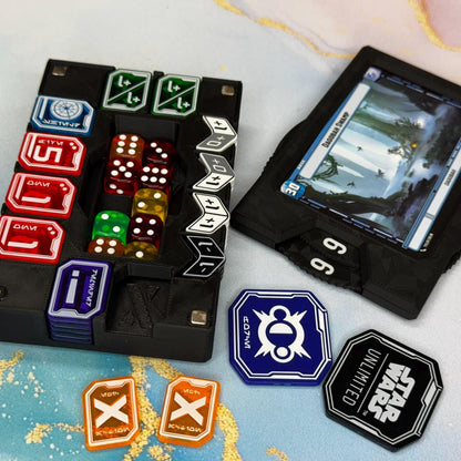 Bundle Gamegenic Pro Token Tray Includes Damage Counter - Official Tokens for Star Wars Unlimited