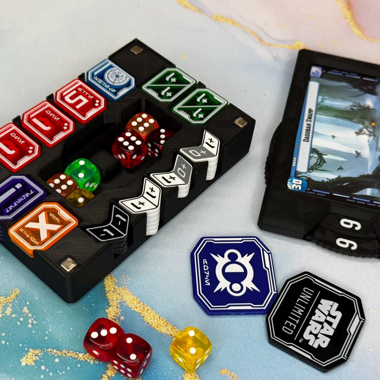 Bundle Gamegenic Pro Token Tray Includes Damage Counter - Official Tokens for Star Wars Unlimited