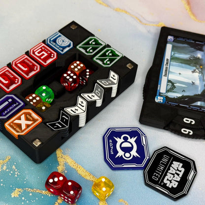 Bundle Gamegenic Pro Token Tray Includes Damage Counter - Official Tokens for Star Wars Unlimited