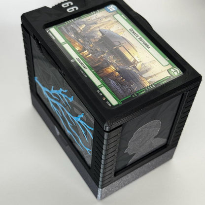 Unlimited Power! - Universal DeckDock - Palpatine inspired  deck box with Counter and Token Tray for Star Wars Unlimited and more