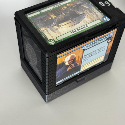Unlimited Power! - Universal DeckDock - Palpatine inspired  deck box with Counter and Token Tray for Star Wars Unlimited and more