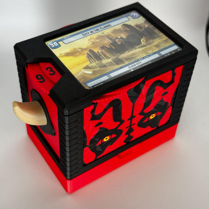 Sohn von Dathomir – Universelle DeckDock – von Darth Maul inspirierte Deck-Box mit Zähler und Token-Fach für Star Wars Unlimited und mehr