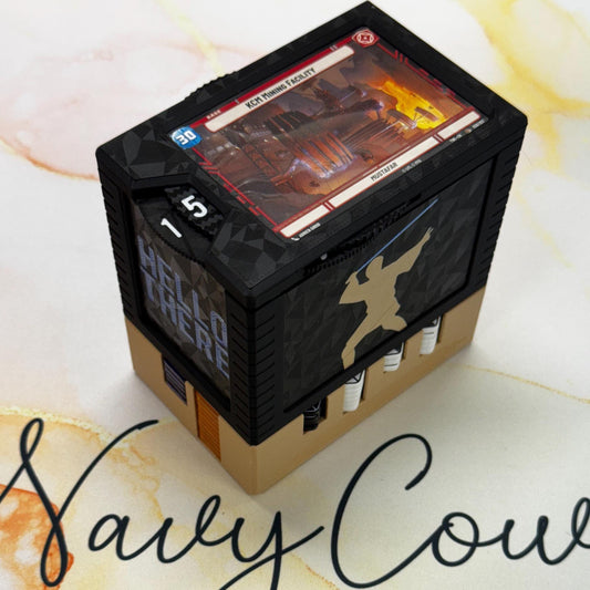 Old Ben - Universal DeckDock - Obi-Wan Inspired  deck box with Counter and Token Tray for Star Wars Unlimited and more