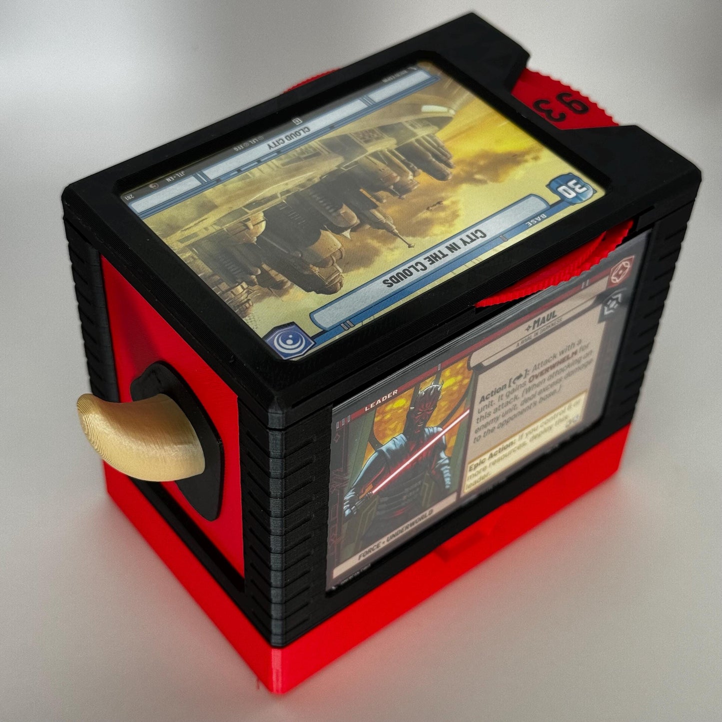 Sohn von Dathomir – Universelle DeckDock – von Darth Maul inspirierte Deck-Box mit Zähler und Token-Fach für Star Wars Unlimited und mehr