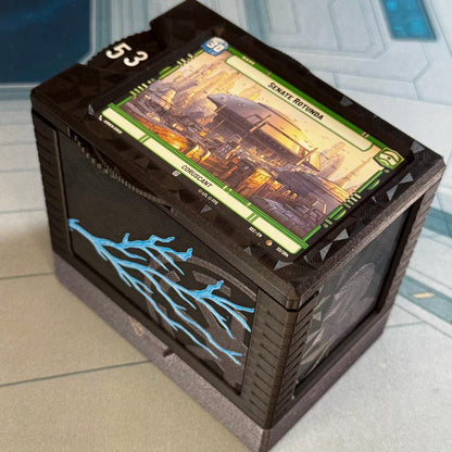 Unlimited Power! - Universal DeckDock - Palpatine inspired  deck box with Counter and Token Tray for Star Wars Unlimited and more