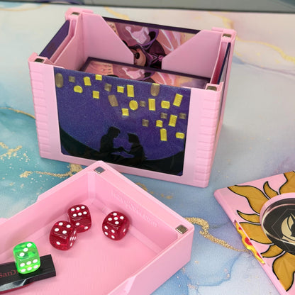 Blondie - Universal DeckDock - Tangled Inspired deck box with Counter and Token Tray for Lorcana and more
