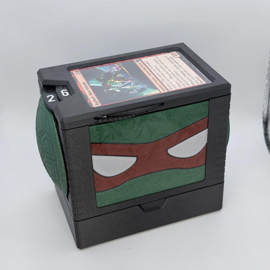 Turtle Power - Universal DeckDock - Turtle inspired deck box with Counter and Token Tray for Magic The Gathering and more