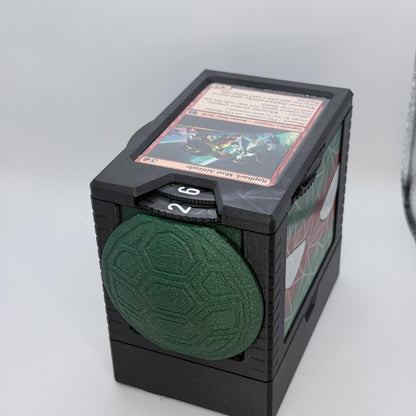 Turtle Power - Universal DeckDock - Turtle inspired deck box with Counter and Token Tray for Magic The Gathering and more