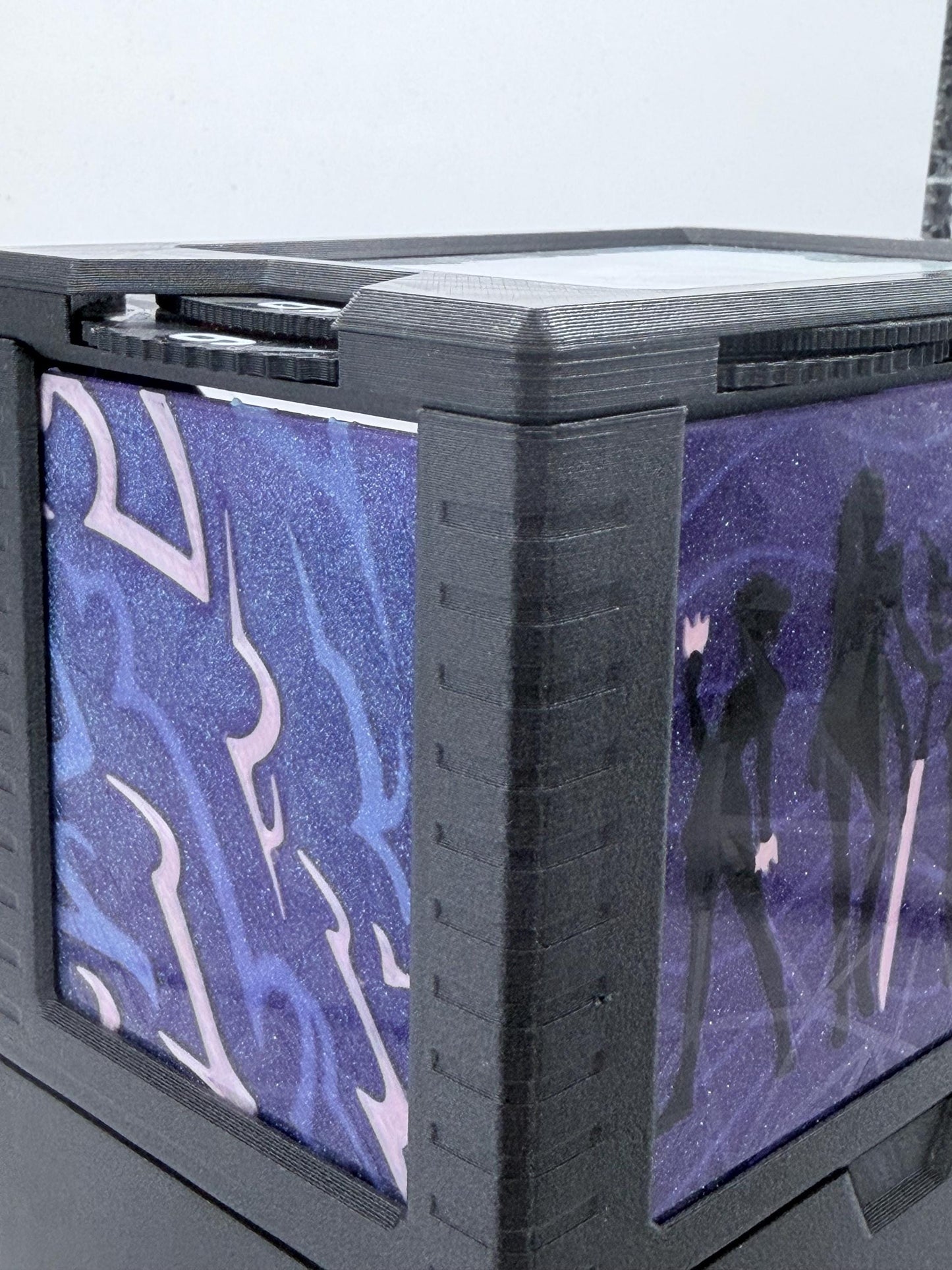 Demon Hunter - Universal DeckDock - KPDH Inspired  deck box with Counter and Token Tray for Magic The Gathering and more