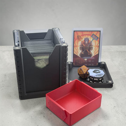 Monolith DeckDock - Holds 100 Double-Sleeved Cards, Dice, Top Loaders, Slabs