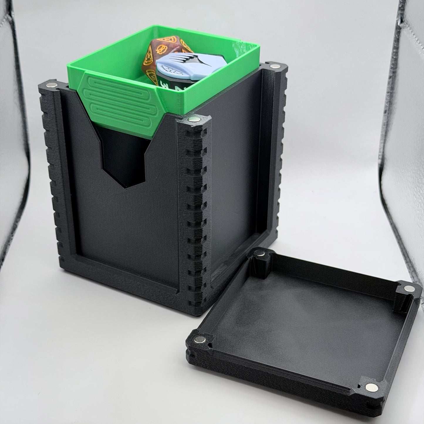Monolith DeckDock – Holds 100 Double-Sleeved Cards, Dice, Top Loaders, Slabs